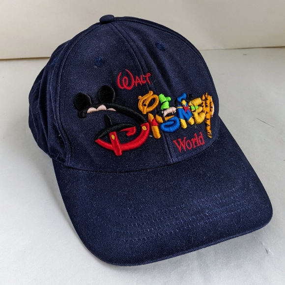 Unisex Vintage 90s Walt Disney World Embroidered Character Letters Snapback Hat - Picture 1 of 11